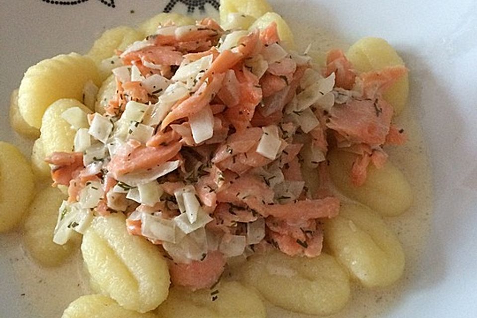 Lachs mit Gnocchi