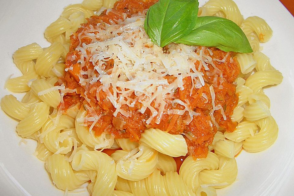 Spaghetti mit Zucchini - Bolognese