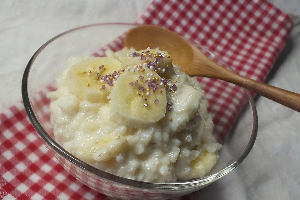 Karamellisierter Milchreis mit Banane