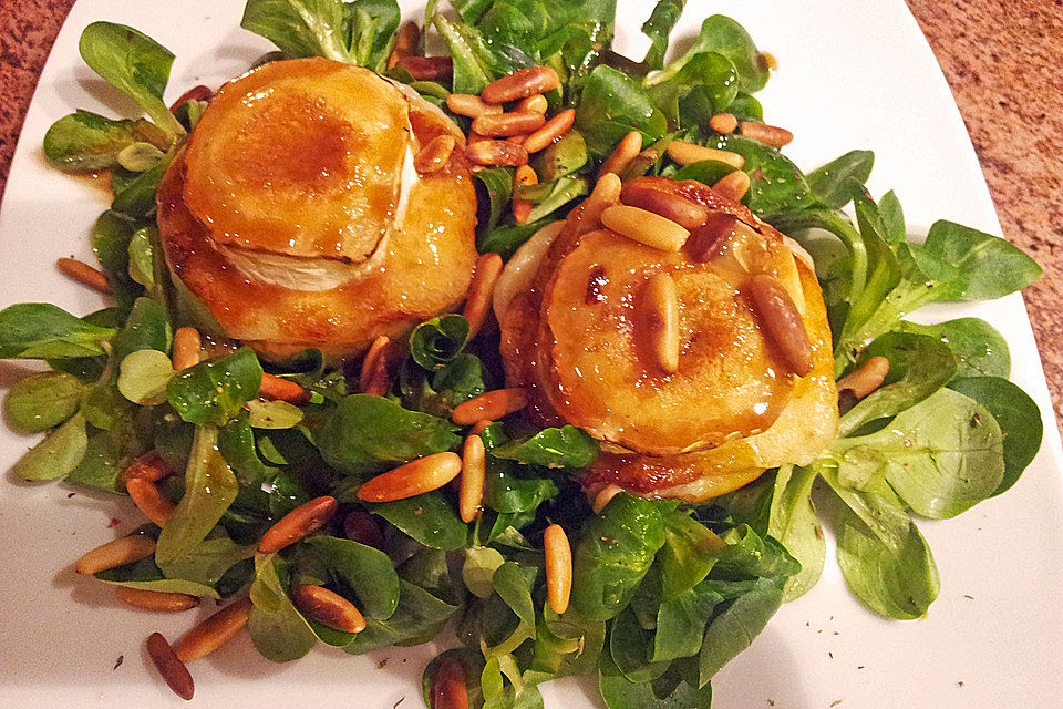 Überbackener Ziegenkäse mit Honigsauce