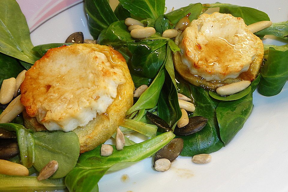 Überbackener Ziegenkäse mit Honigsauce