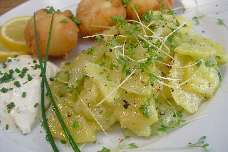 Kartoffelsalat mit Kresse