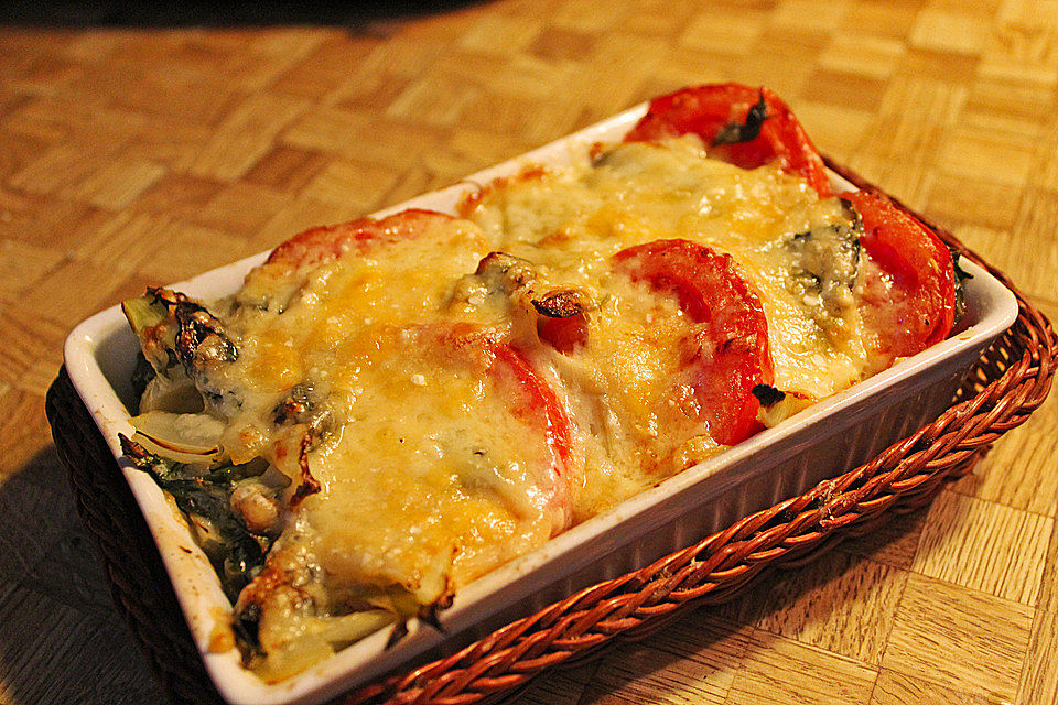 Krautstiel - Tomaten - Gratin