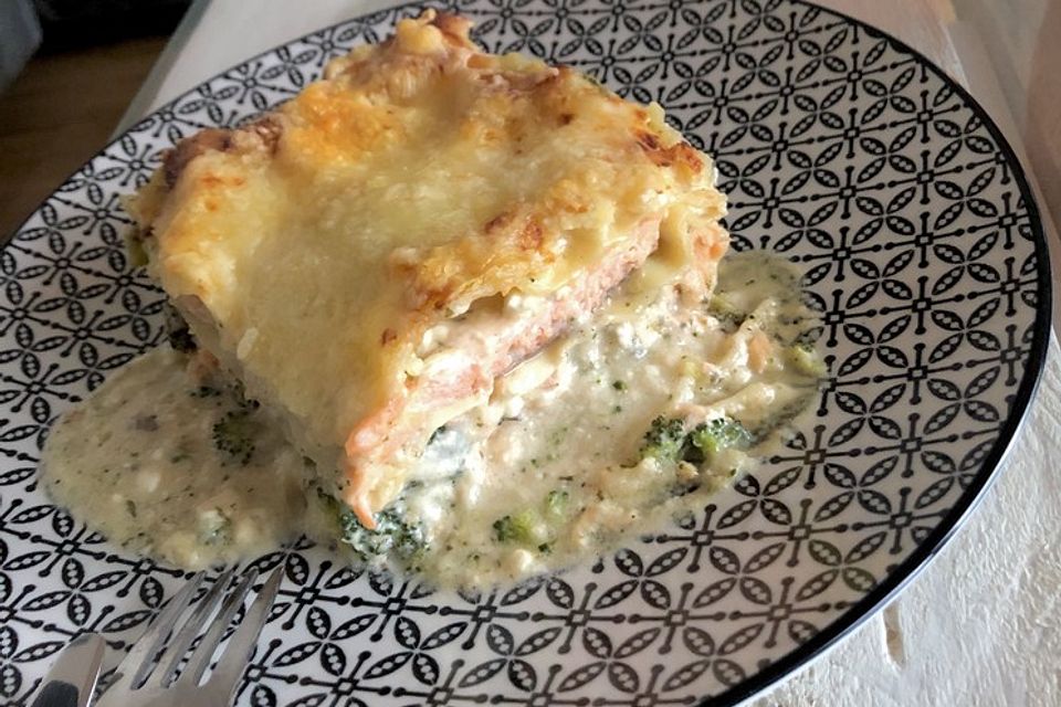 Lachs - Brokkoli - Lasagne