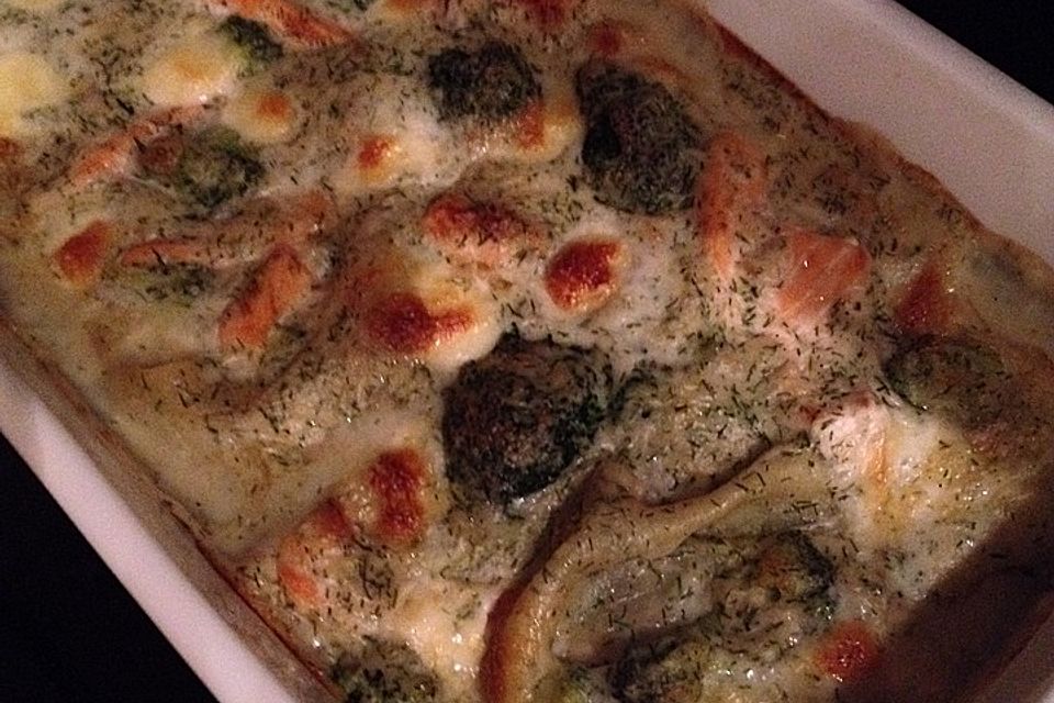 Lachs - Brokkoli - Lasagne