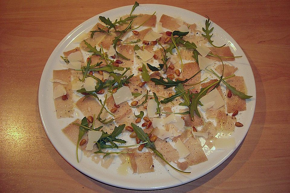 Carpaccio von zweierlei Fisch