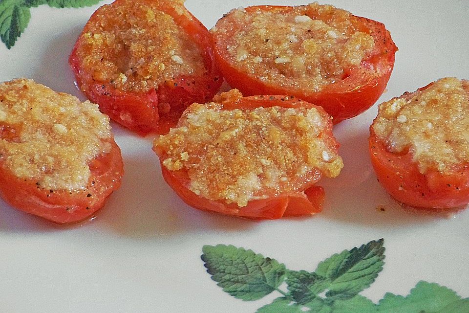 Knusprig überbackene Tomaten