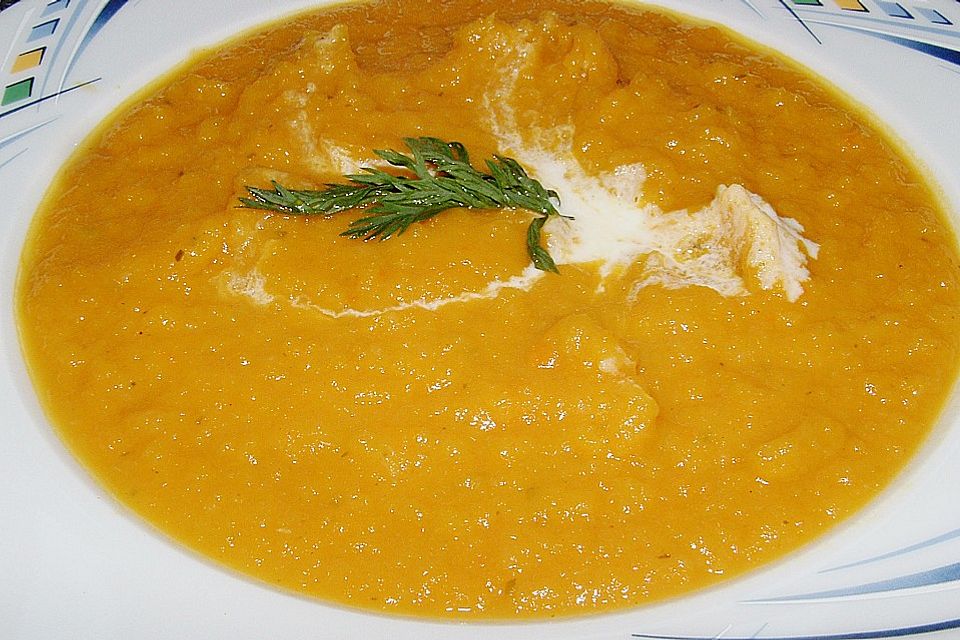 Möhren - Kürbissuppe