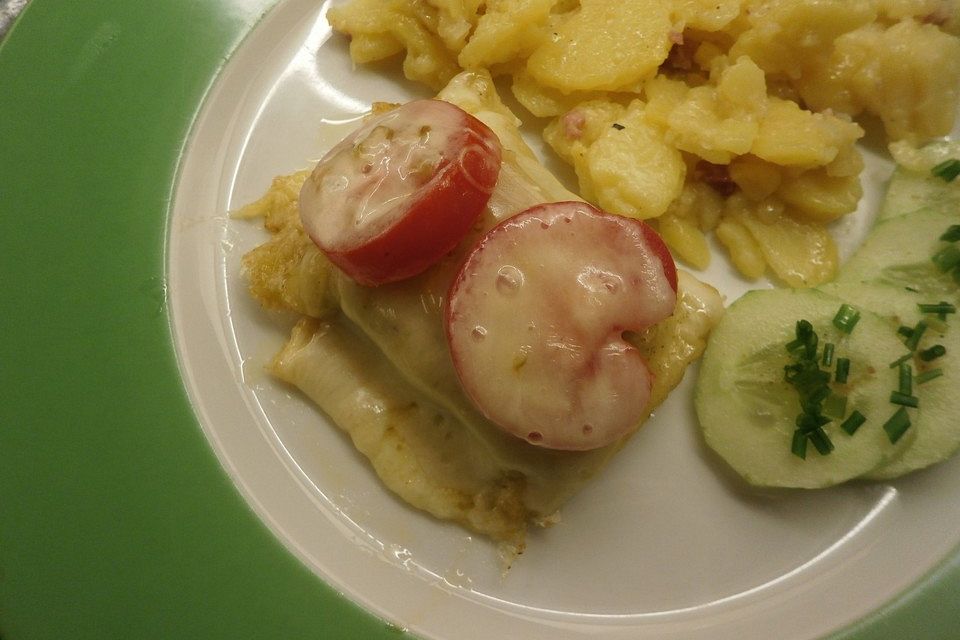 Überbackene Maultaschen