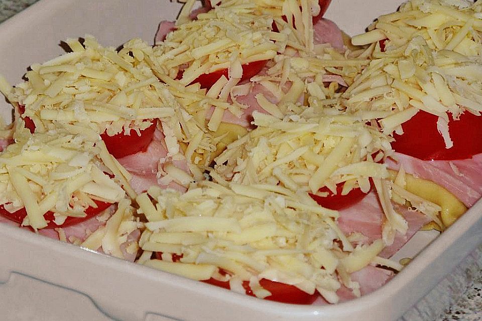 Überbackene Maultaschen