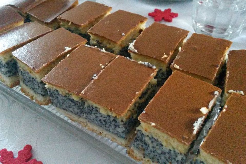 Thüringer Mohnkuchen mit Eierschecke