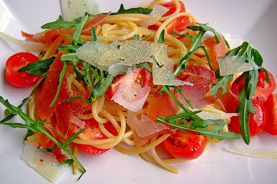 Spaghetti mit Rucola