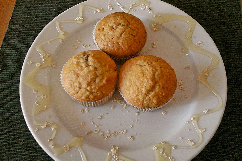 Haferflocken - Honig - Muffins