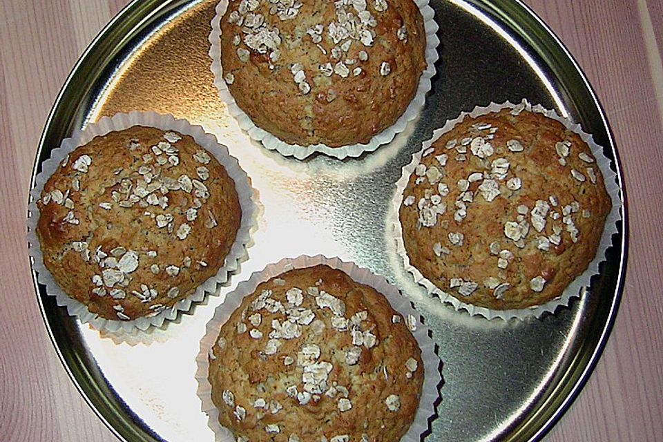 Haferflocken - Honig - Muffins