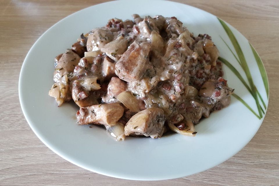 Champignon-Hühnchen