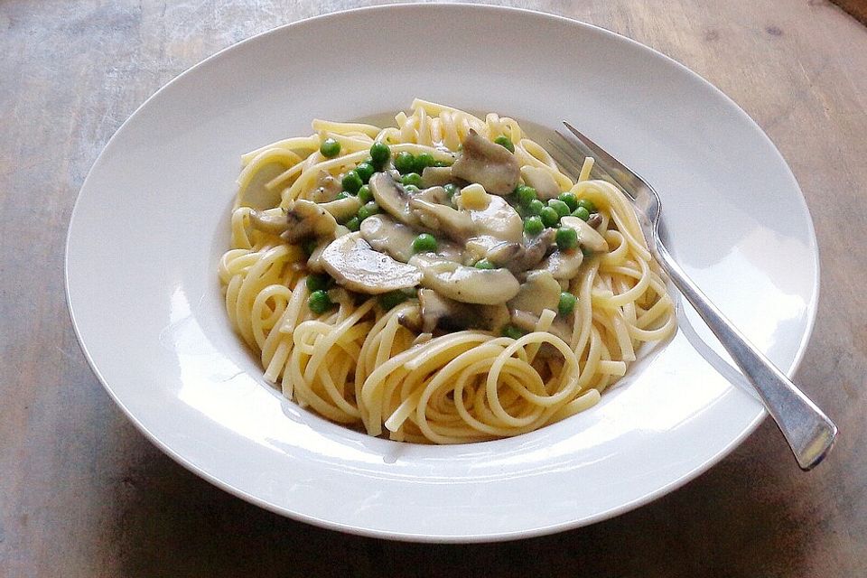 Spaghetti mit Pilzsauce