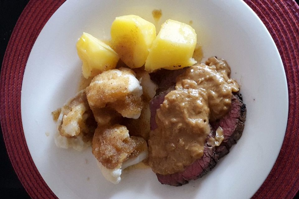 Rinderfilet an Whiskeyrahmsauce