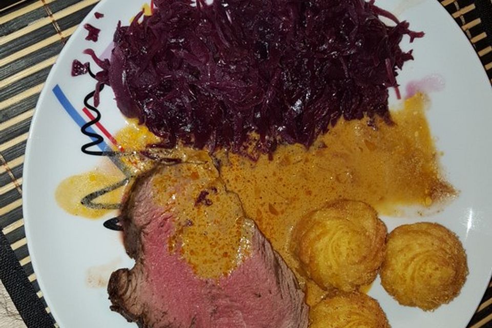 Rinderfilet an Whiskeyrahmsauce