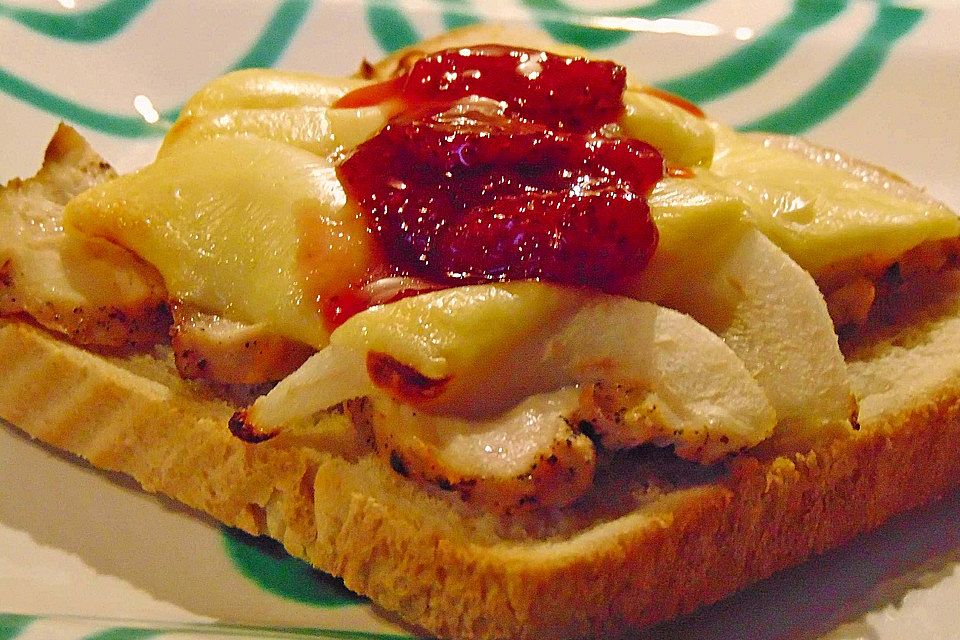 Birnen - Hühnchen - Toast