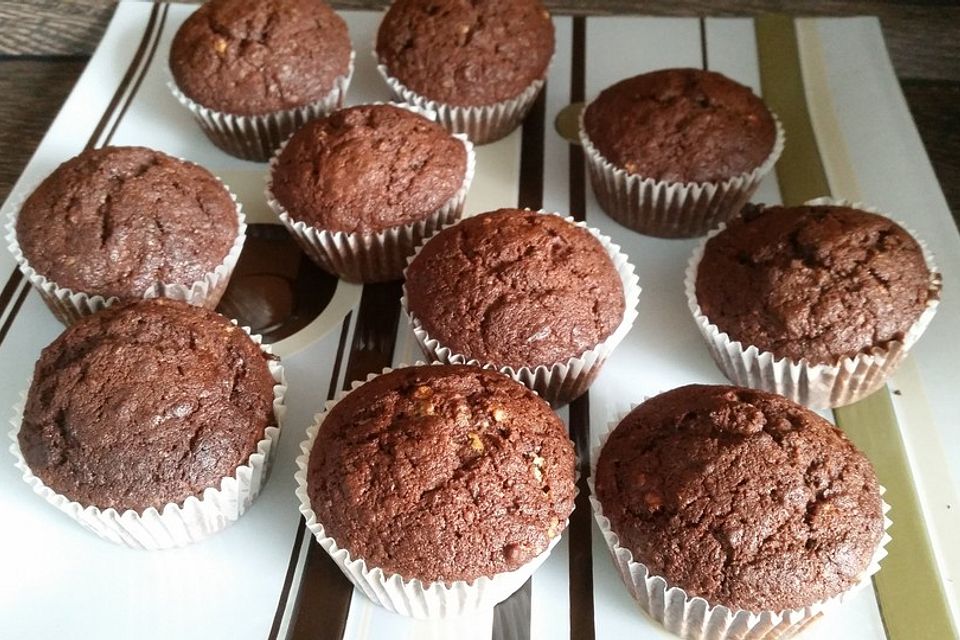 Bananen-Haselnuss-Muffins