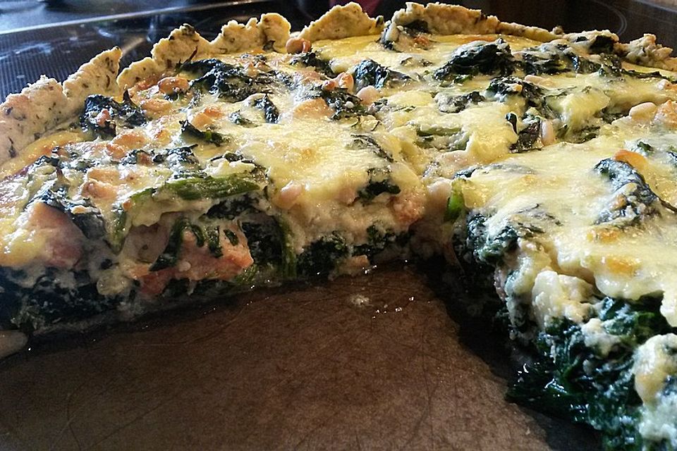 Spinat - Lachs - Quiche