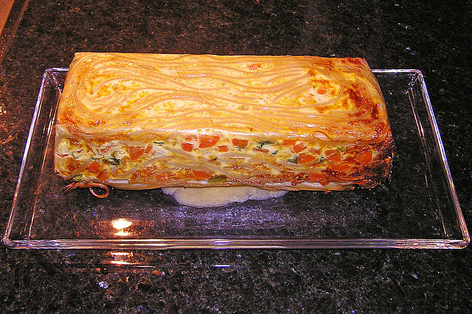 Nudel - Terrine mit Kräutersauce