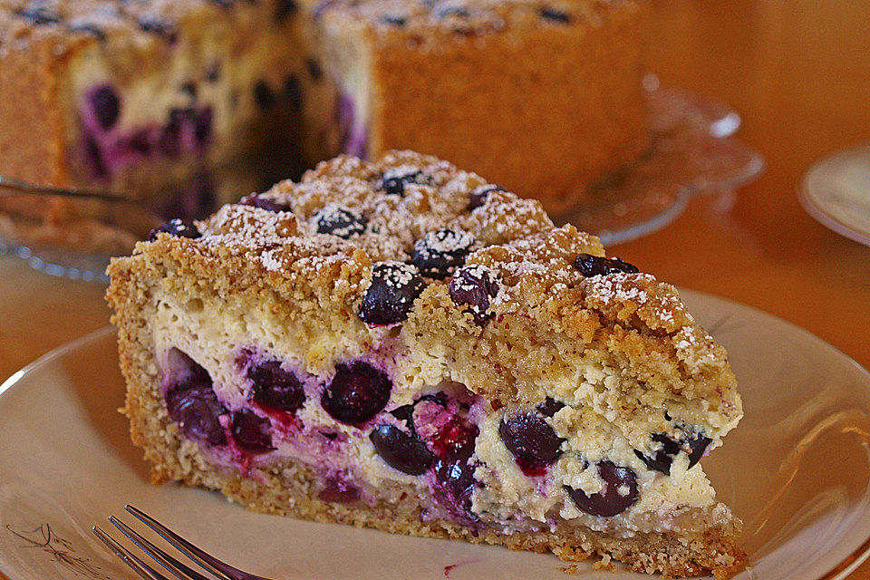 Saftiger Heidelbeer - Streuselkuchen