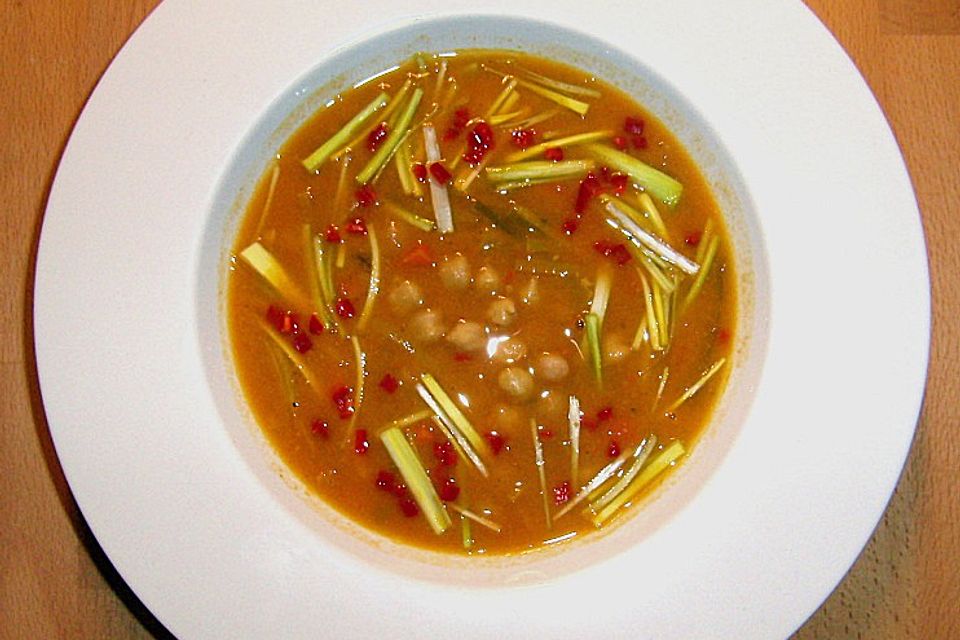 Scharfe Kichererbsensuppe