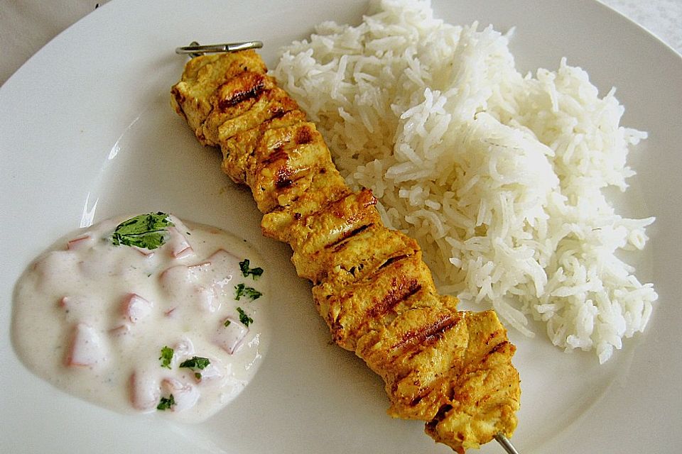 Gegrillte feurige Hühnchen - Tikka