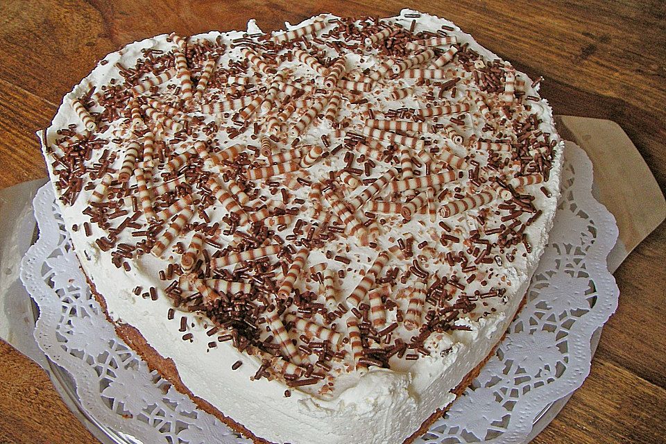 Superschnelle Bananen - Sahne - Torte