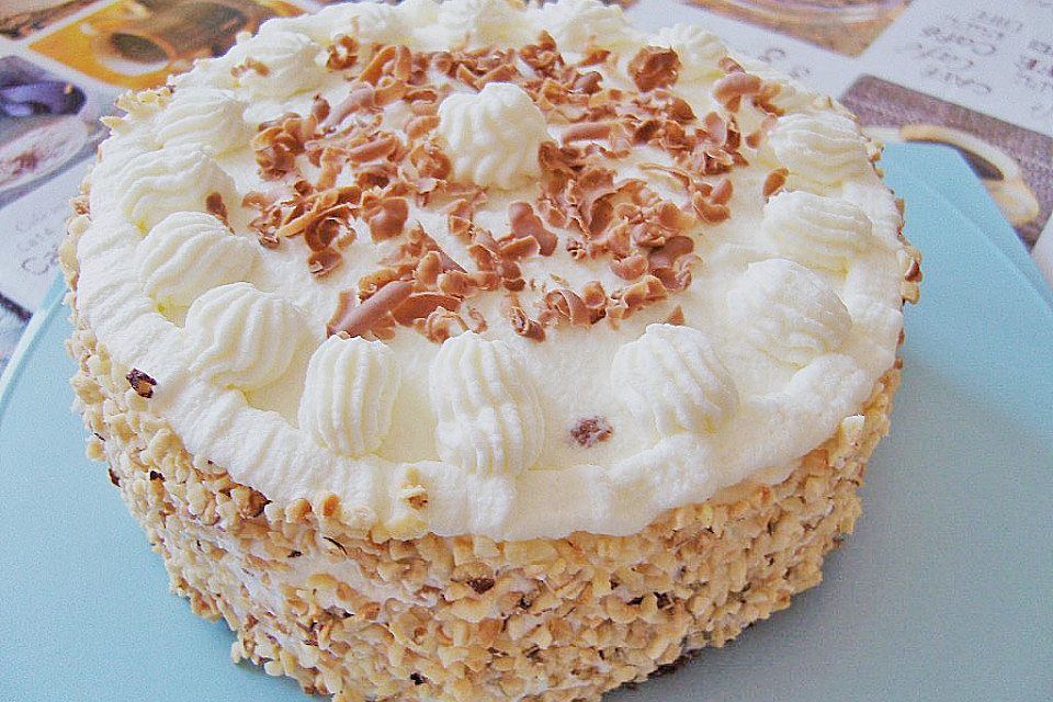 Superschnelle Bananen - Sahne - Torte