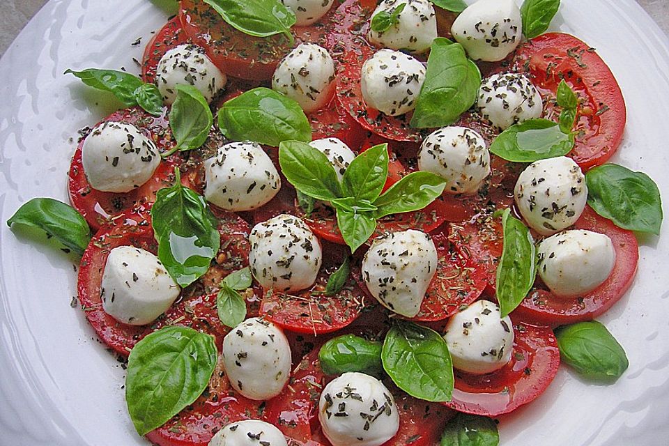 Tomaten mit  Mozzarella