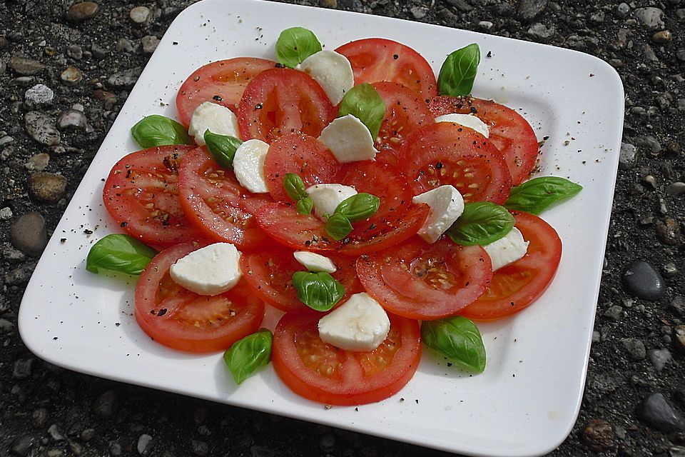 Tomaten mit  Mozzarella