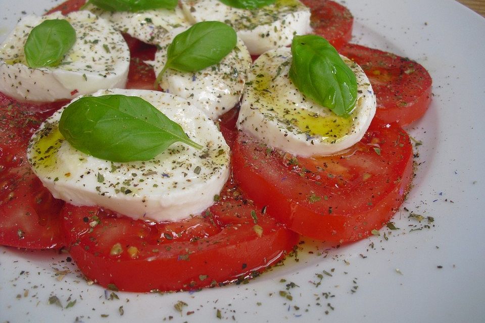 Tomaten mit  Mozzarella