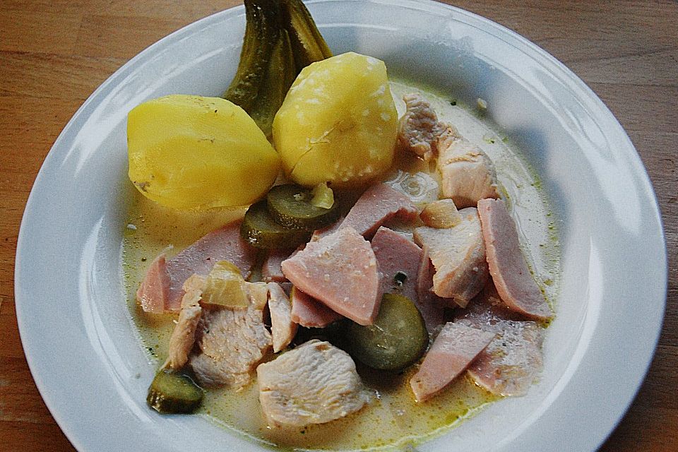 Putengeschnetzeltes mit Fleischwurst