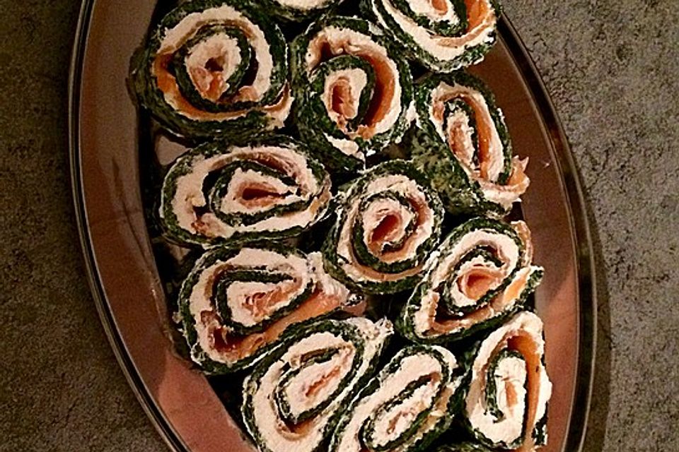 Lachs - Spinat - Rolle