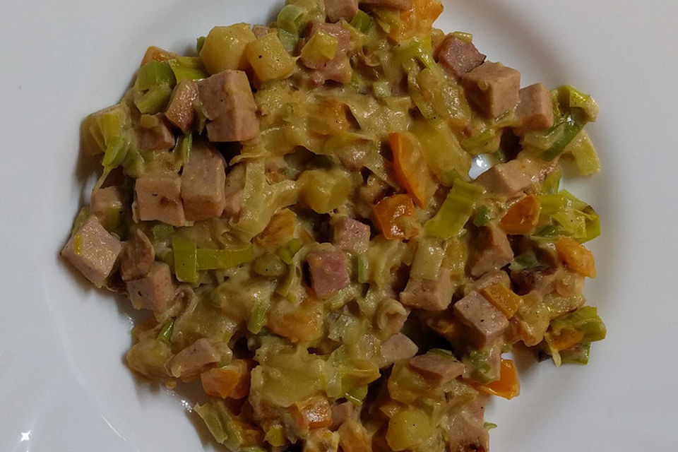 Leberkäse-Pfanne