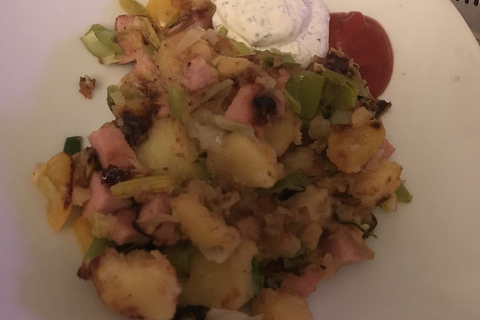 Leberkäse-Pfanne