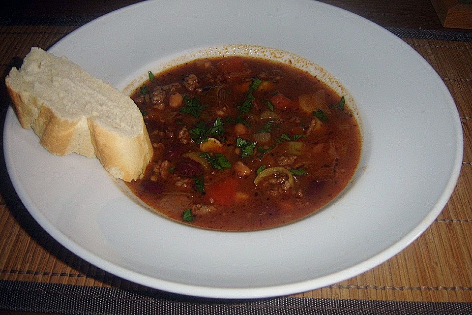 Mexikanische Bohnensuppe