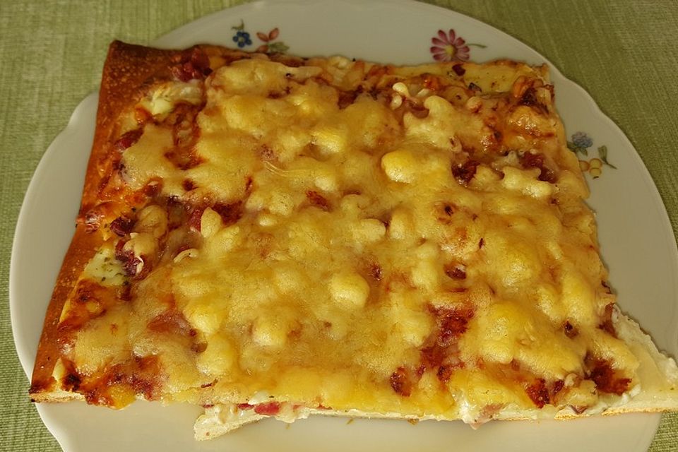 Blitzrezept für Elsässer Flammkuchen