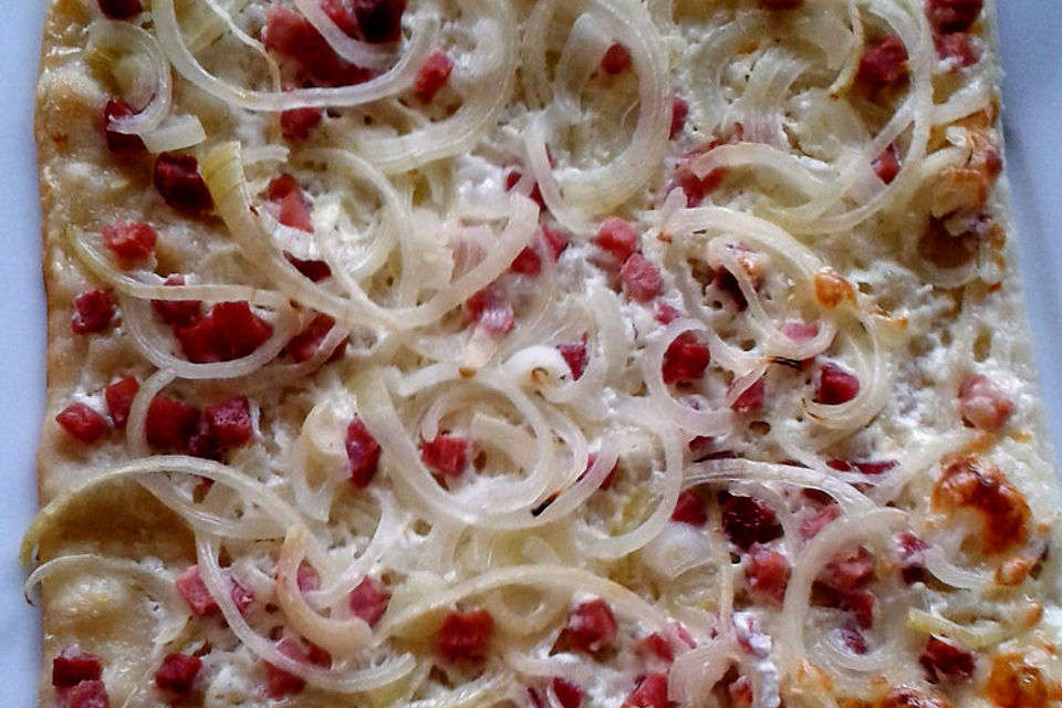 Blitzrezept für Elsässer Flammkuchen