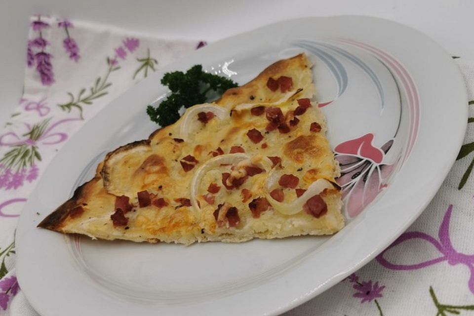 Blitzrezept für Elsässer Flammkuchen