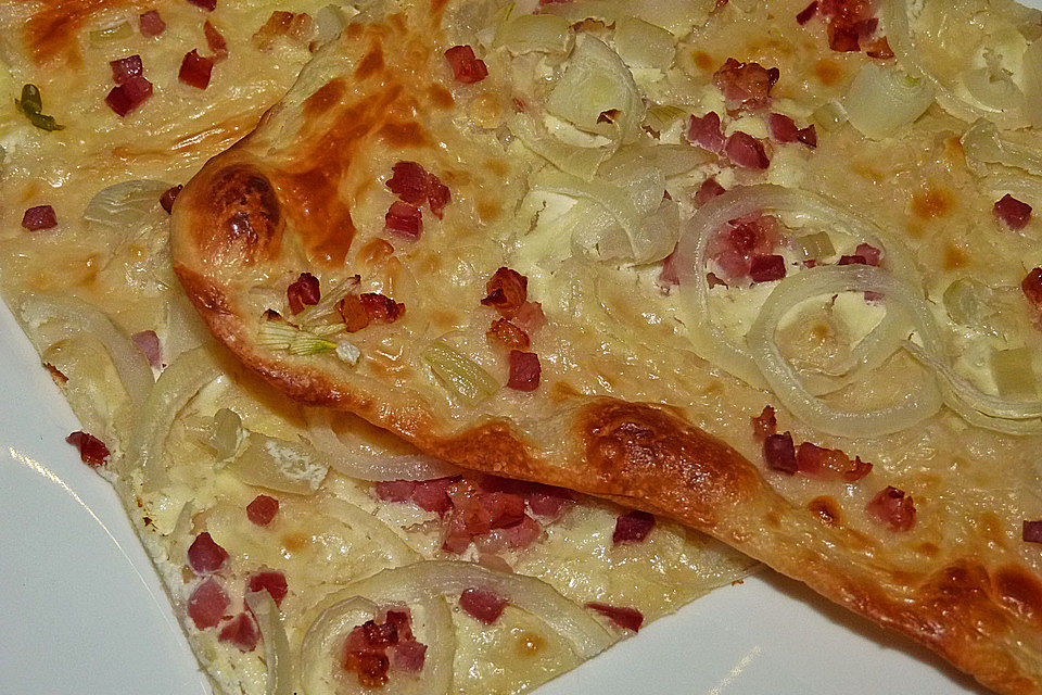 Blitzrezept für Elsässer Flammkuchen