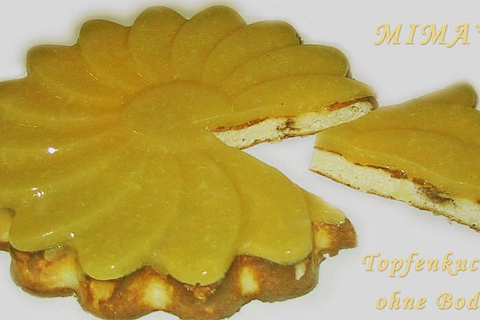 Topfenkuchen ohne Boden