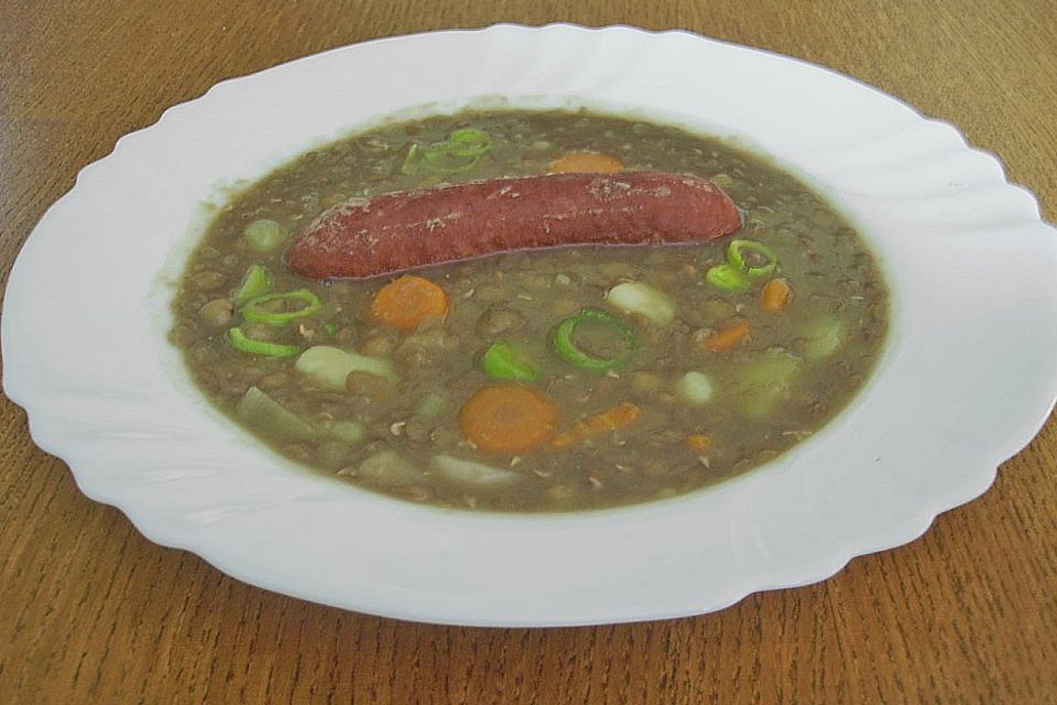 Axels Linsensuppe süß - sauer