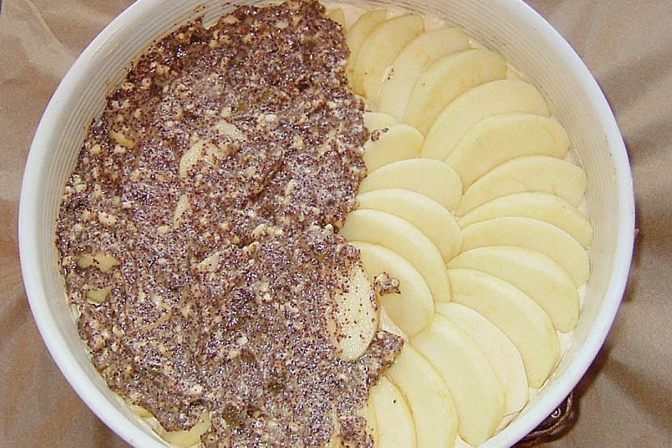 Apfel - Mohnkuchen mit Streuseln