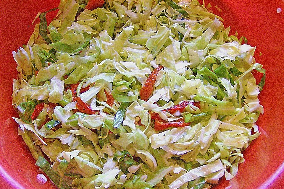 Spitzkohlsalat mit Hähnchenfilet