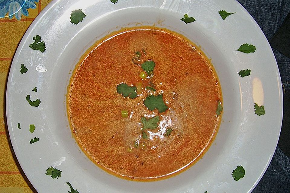 Scharfe Tomaten - Kokos - Suppe