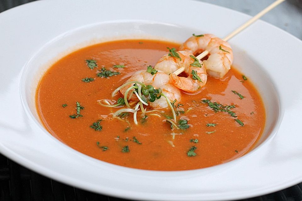 Scharfe Tomaten - Kokos - Suppe