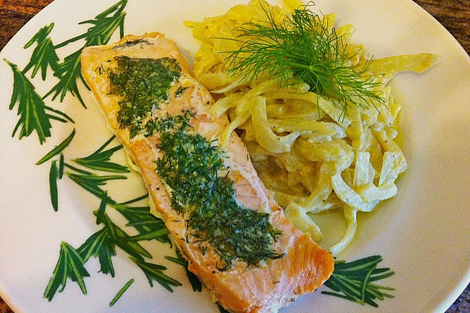 Lachs mit frischem Fenchel